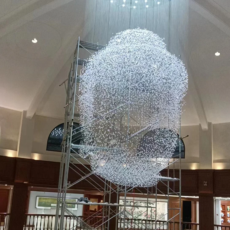 Luxury Art Design Light Figure of the Buddha Modern Pendant Lighting Decoration Hotel Wedding Lamp Crystal Chandelier