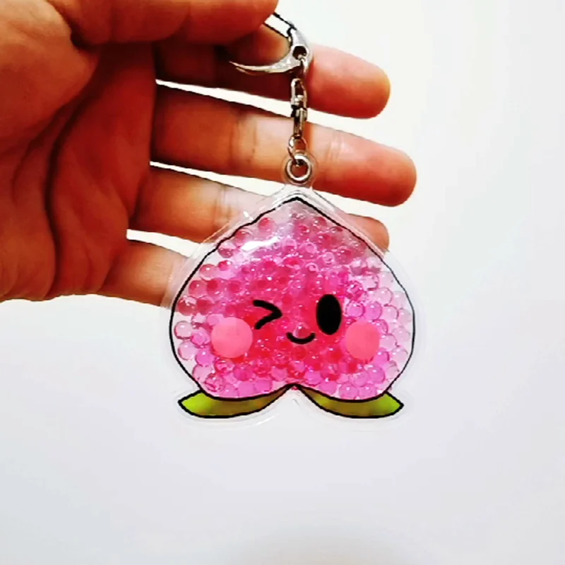 soft crystal pearl beads PVC pendant with earphone dust plug