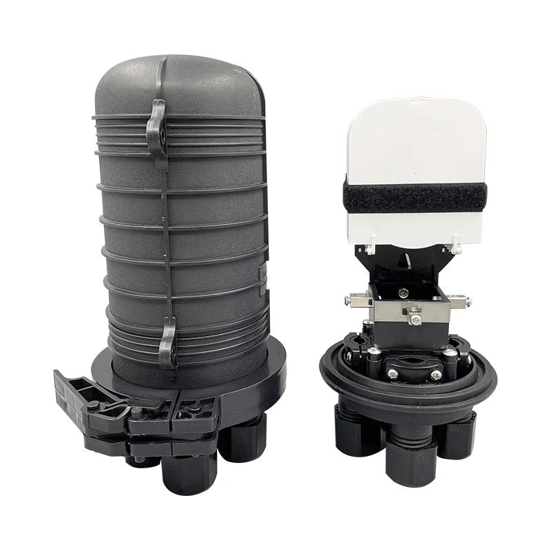 Ip68 12 to 48 core  FTTH dome Vertical Mechanical seal mini joint closure fiber optic for connection 2 inlet 2 outlet fiber opti