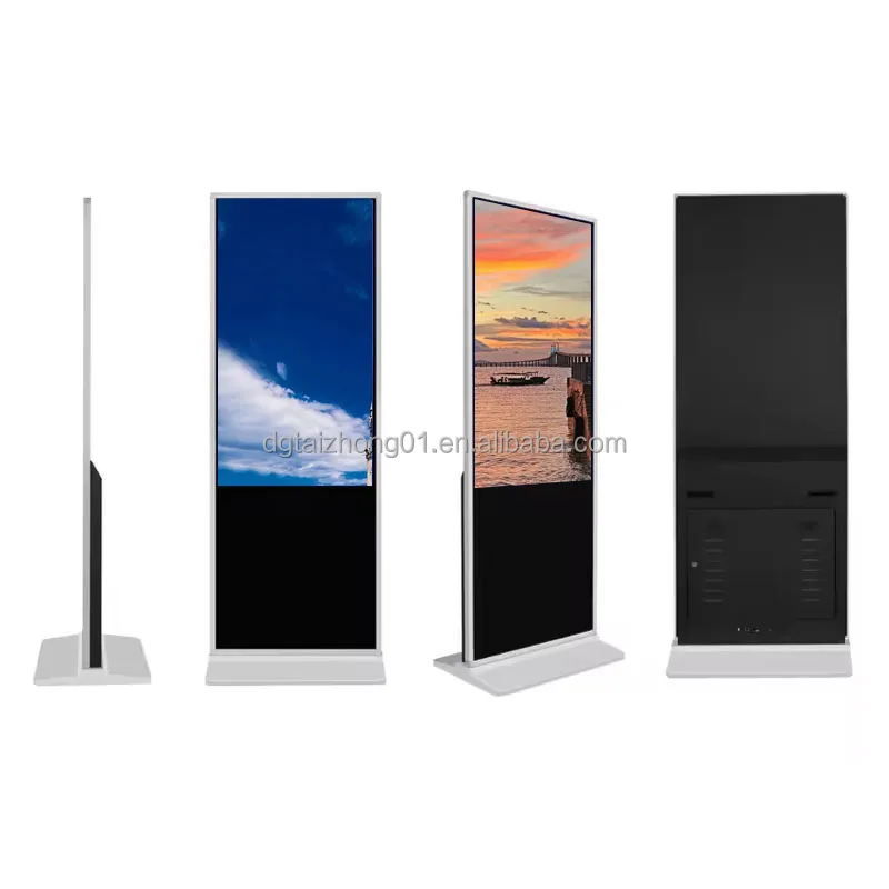 55 inch digital signage metal stand screen panel android &Windows interactive board portable touch monitor rental led display