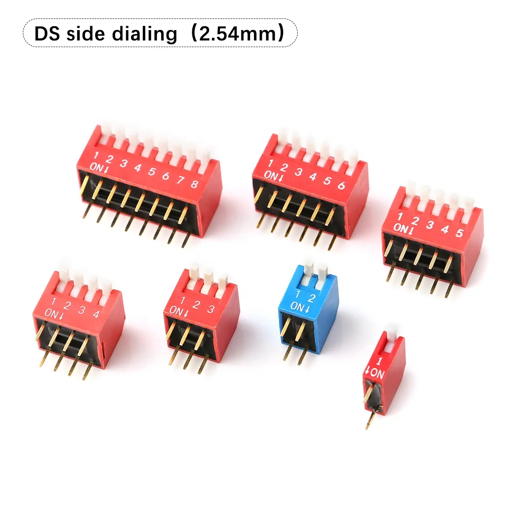 1 27/2 54 мм Шаг Spst Spdt переключатель Dip Smd двойной одной строки 2-12pins 1-10 позиций Pcb пианино