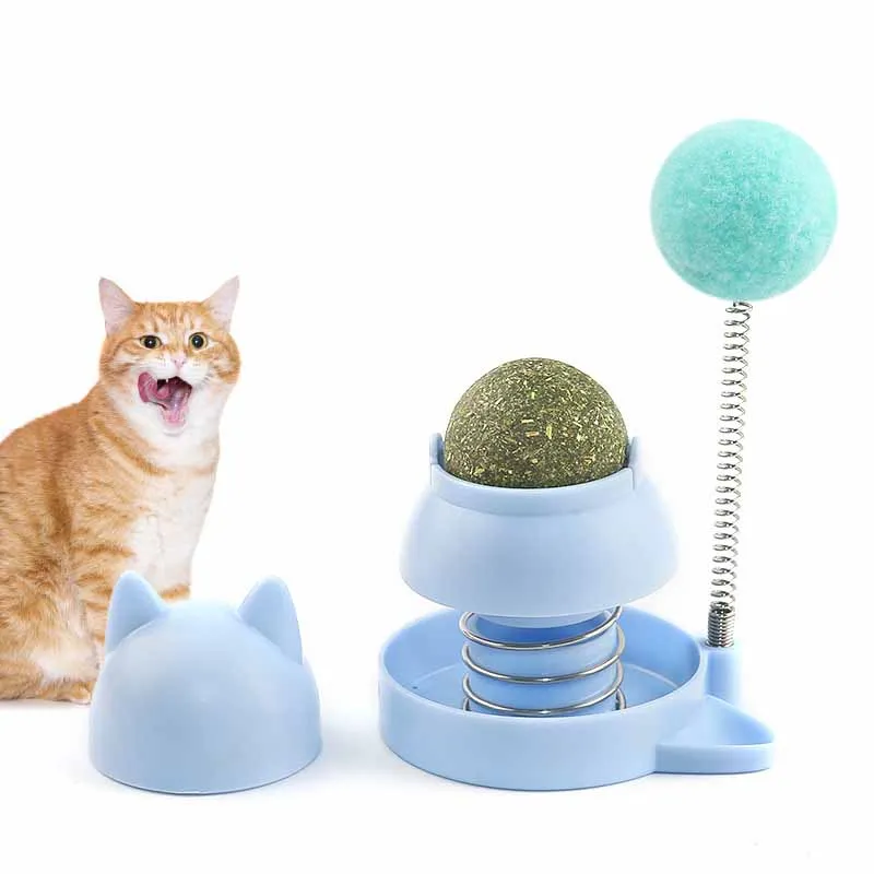 Catnip Ball Clean Mouth Fresh Breath Rotating 360 Rotatable Catnip Ball Mint Pet Cat Toys