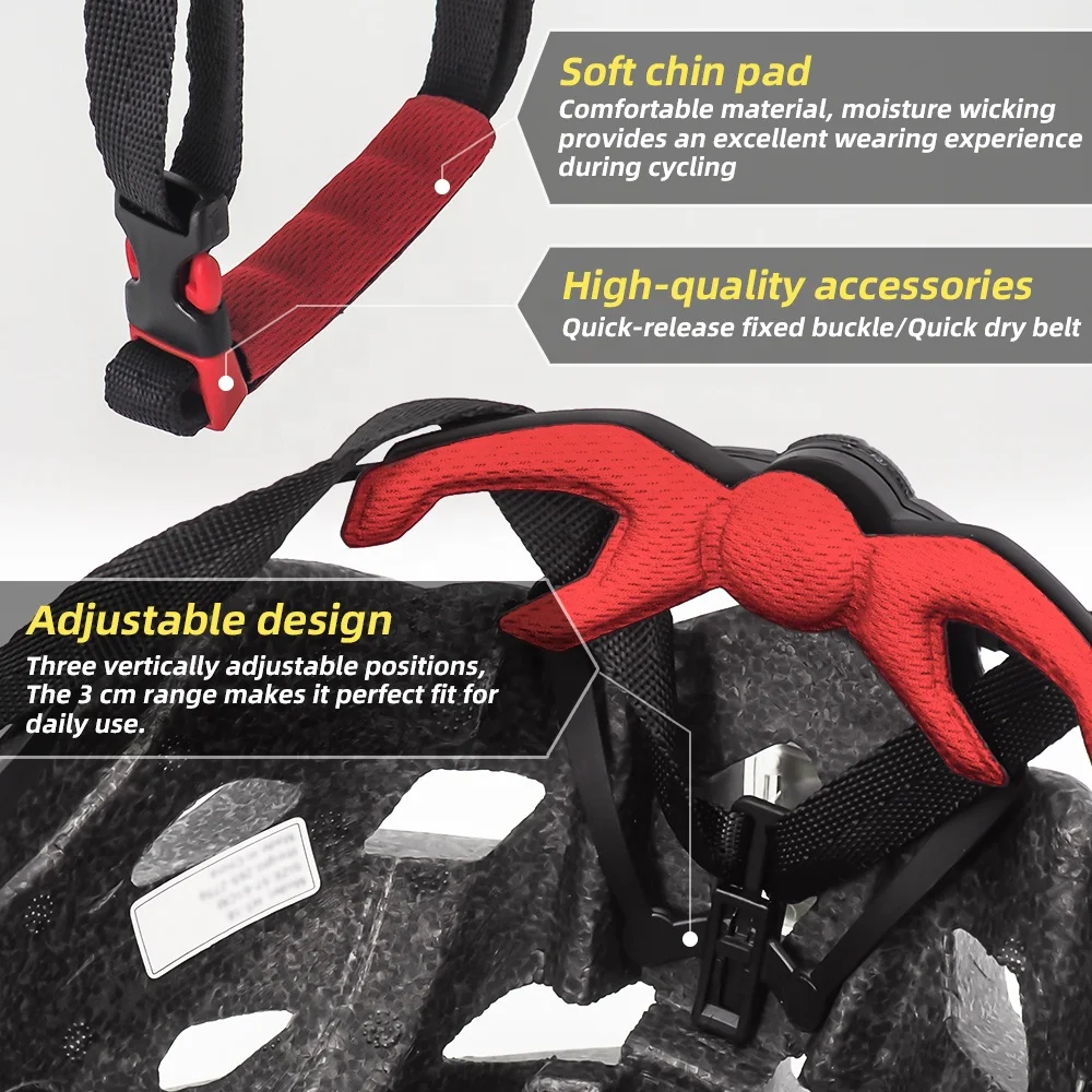 OEM Cycling Helmet Integrated Adults Bicycle Helmet adult men mtb riding cycling head protector with visor e-bike scooter light