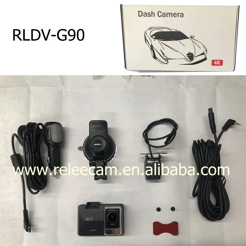 Relee OEM Mini Wifi 4K Gps Car Dvr Dash Cam 2K 1080P Car Camera Video Recorder Night Vision Car Black Box Dual Camera G sensor