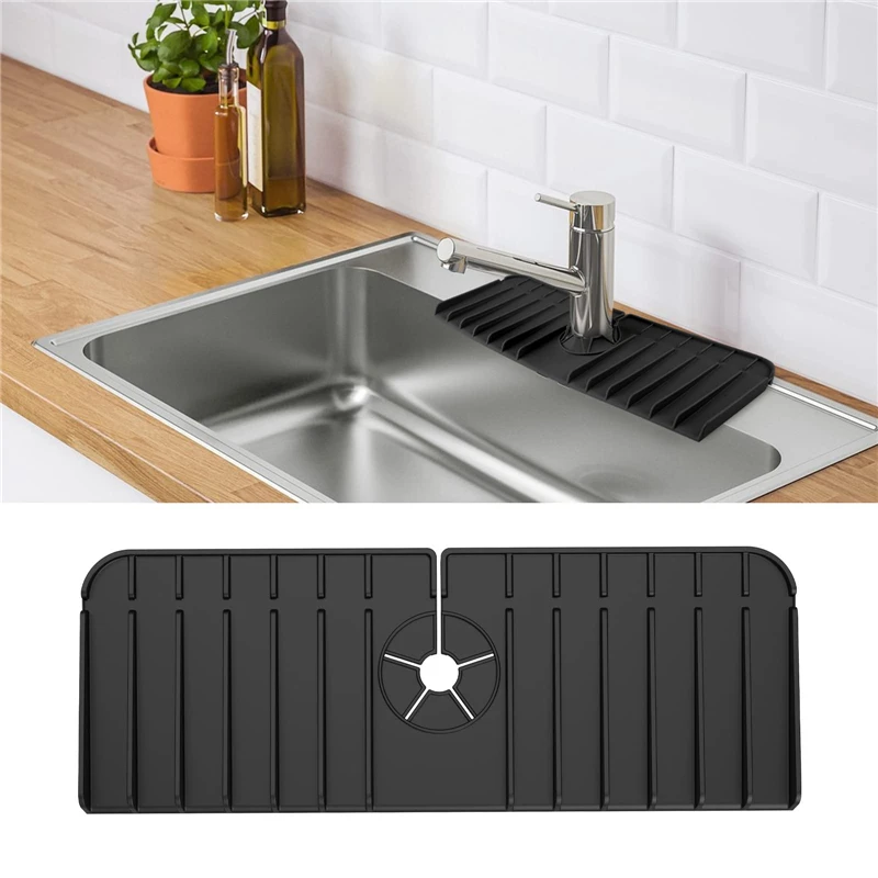 2022 New Trending Products Silicone Sink Faucet Mat For Kitchen Splash Guard