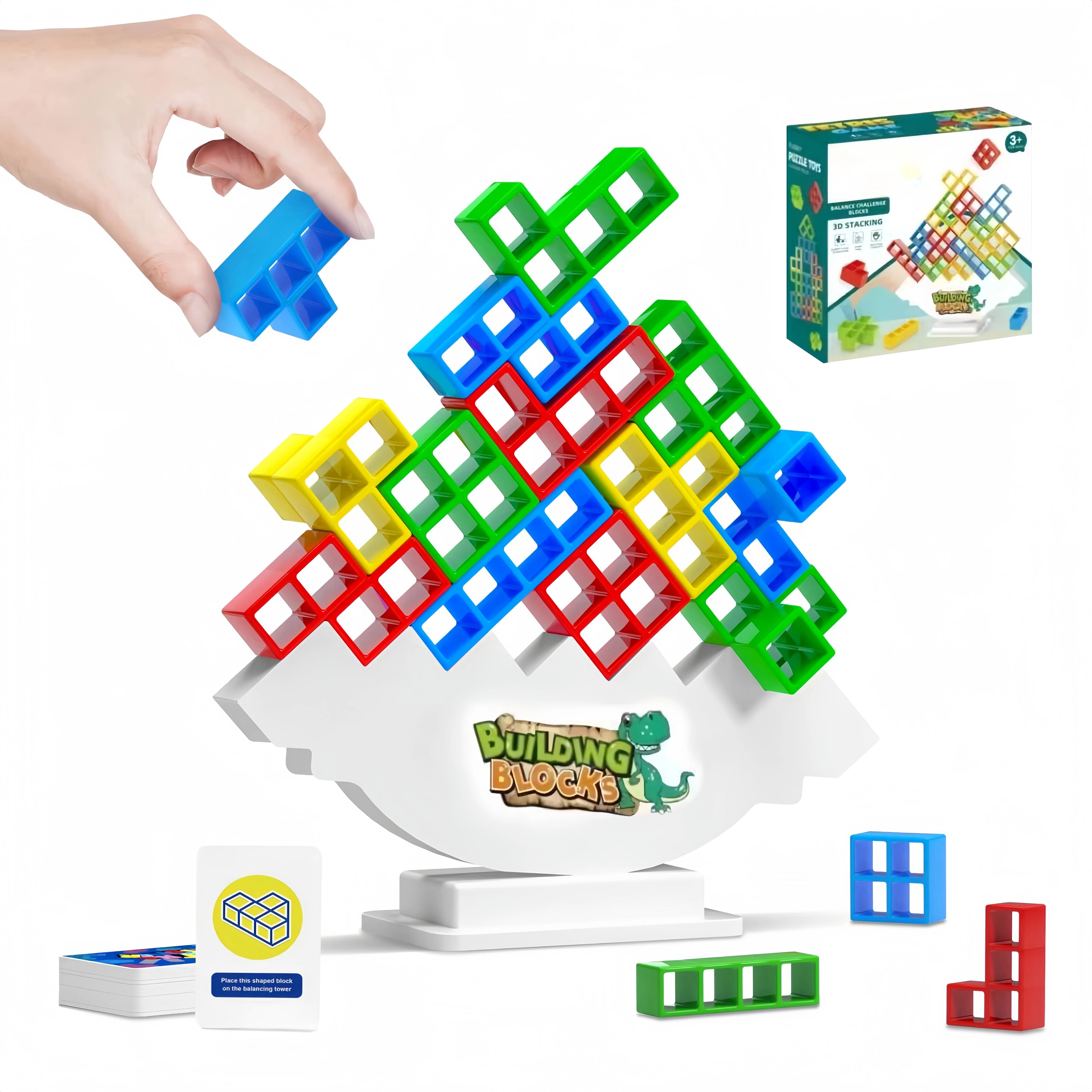 Factory Hot 64 48 32 Pcs Tower Balance Stacking Blocks Game Board Games Family Parties Travel Players Team Building Toy
