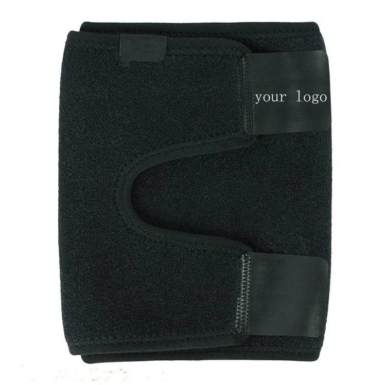 Hamstring Quad Wrap Neoprene Thigh Compression Sleeve for Pulled Groin and Injury Strain Recovery Women Men Black