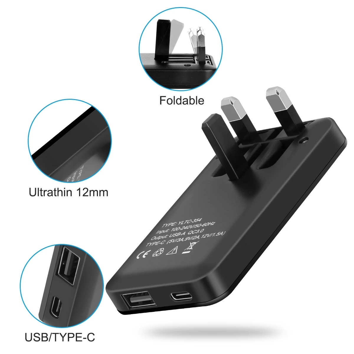 New invention 2022 tecnologia Travel Fast Adapter Type-c Pd Uk Plug Phone Multi Port Usb Wall Charger iphone charger