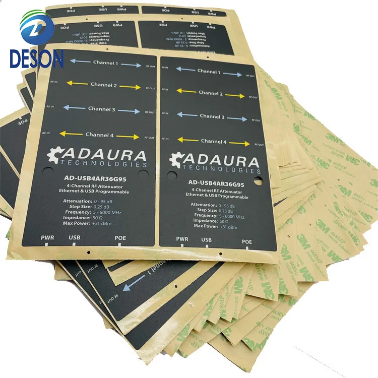 Дезон на заказ, поликарбонатная панель, печать, Lexan 8b35 MS, клей, клавиатура для ПЭТ, кнопка управления мембраной, клавиатура