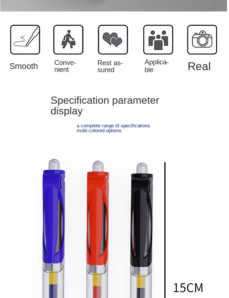 Factory wholesale K35 Press gel pen 0.5 Bullet large capacity carbon signature roller ball pen refill student stationery_11