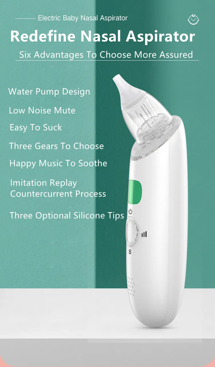 Healthy Care Device Baby Nose Cleaner easy to operate Electric Baby Nasal Aspirator