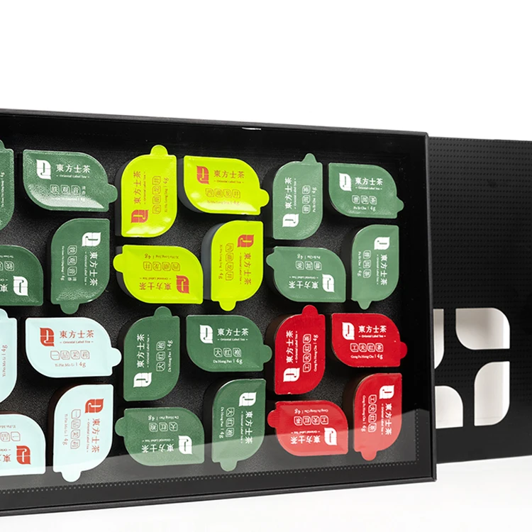 Holiday gift box custom private label different 6 kinds tea taste luxury tea set green tea
