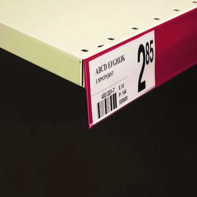 Data Strip Ticket strip with adhesive tape Supermarket price tag label adhesive data strips shelf holder