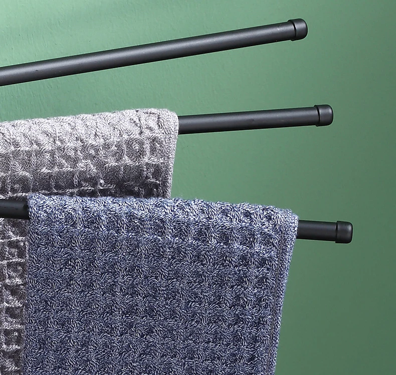 Swing Towel Bars Swivel Towel Rail 5 Arm Wall Mounted Hand Towel Rack Holder Easy Install Wall Mounted