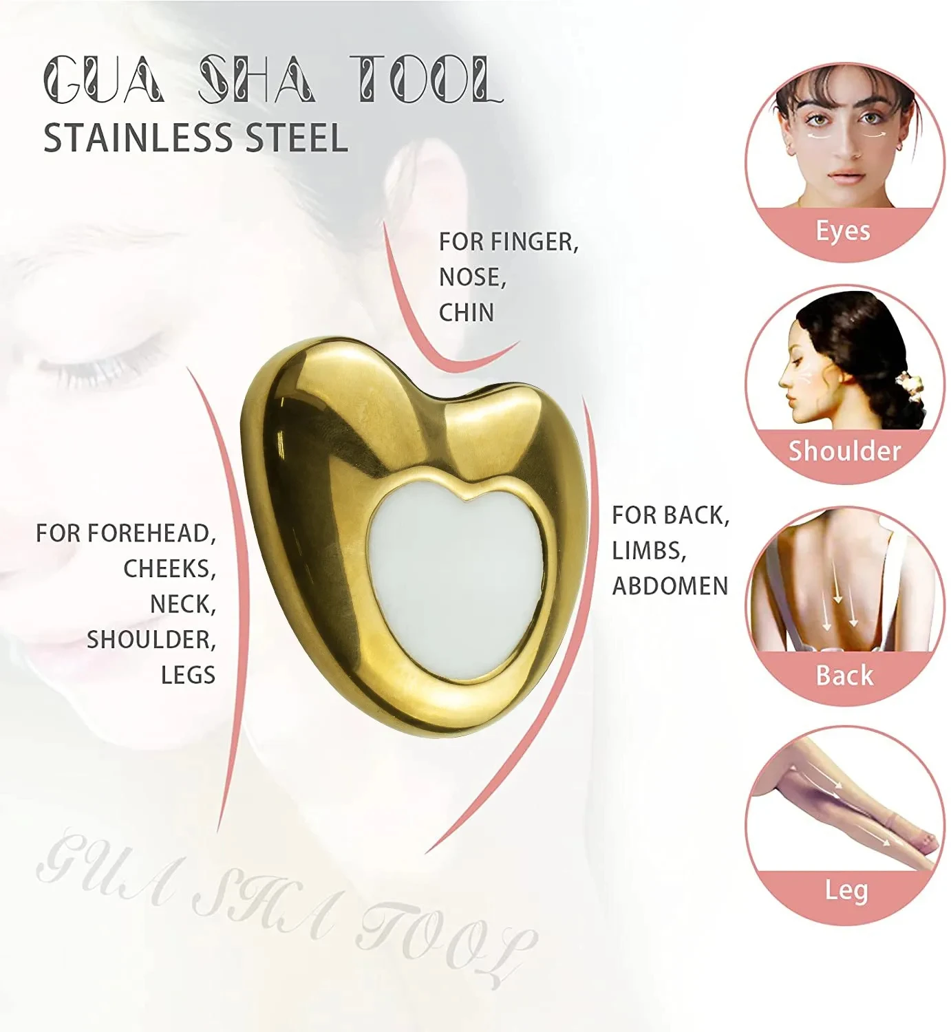 Skin Firming Lifting Facial Massager with Warm Cold Cryo Compression Therapy Inner Core Gel Hot Cold Guasha for Face Application