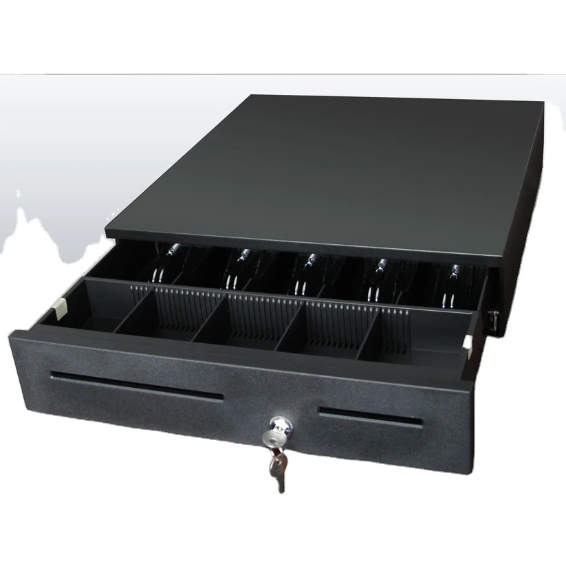 Metal & ABS Plastic Cash Drawer  for POS Terminal with RJ11 Interface Port Support Check Entry POS system Free Software