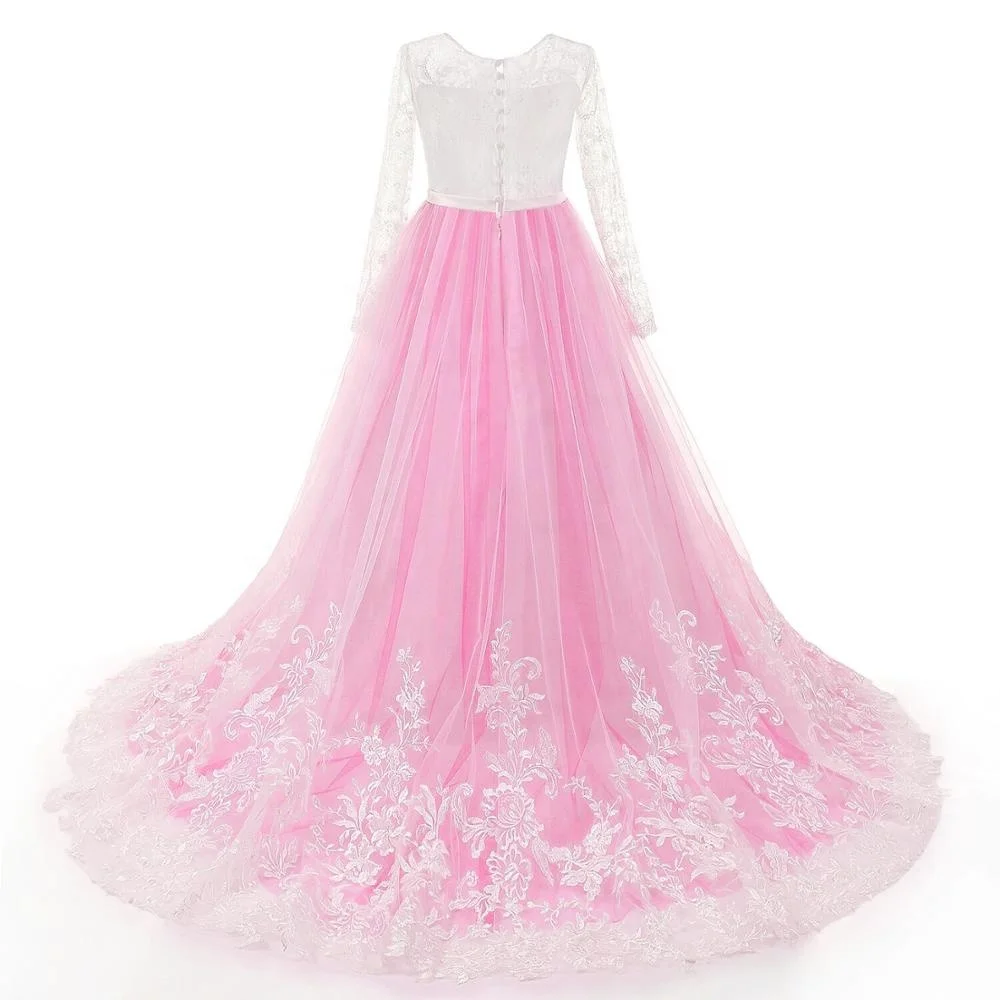 princess lace flower girl dresses wedding ball gown