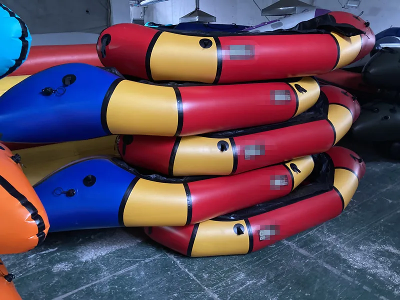 Customized top sale OEM light weight TPU 1-Person inflatable fishing raft for white water