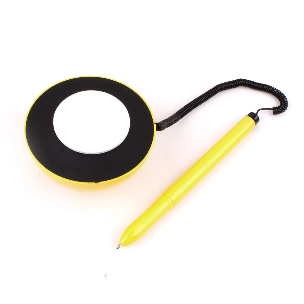 Public desk sign pen bank counter desk ballpoint pen with base for signature