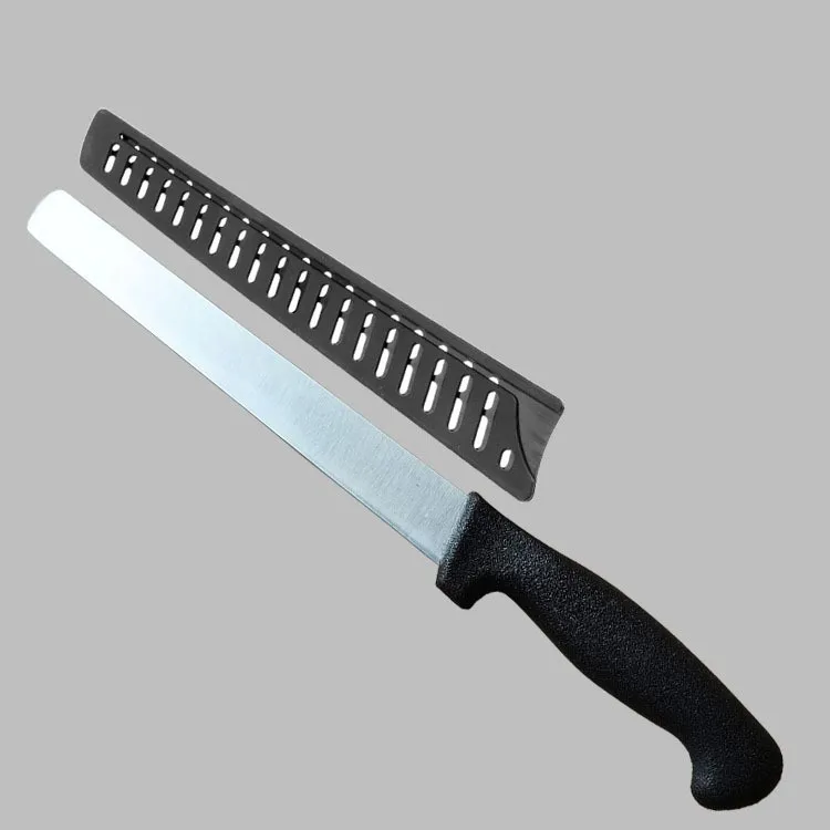 8 10 12 Inch Stainless Steel Ham Watermelon Fruit and Honey Knife with PP Handle for Kitchen Use