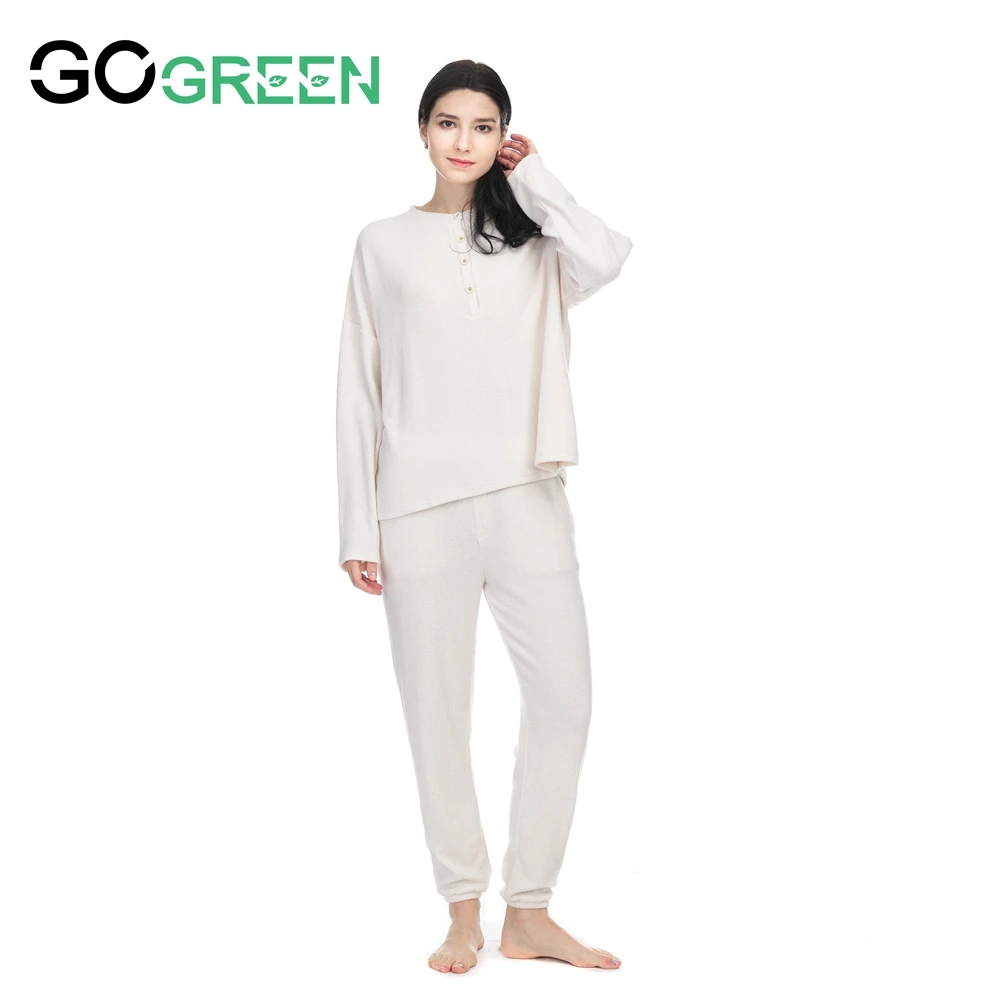 Soft And Comfortable Explosive Long-Sleeved Home Wear Fleece Pajamas Suit