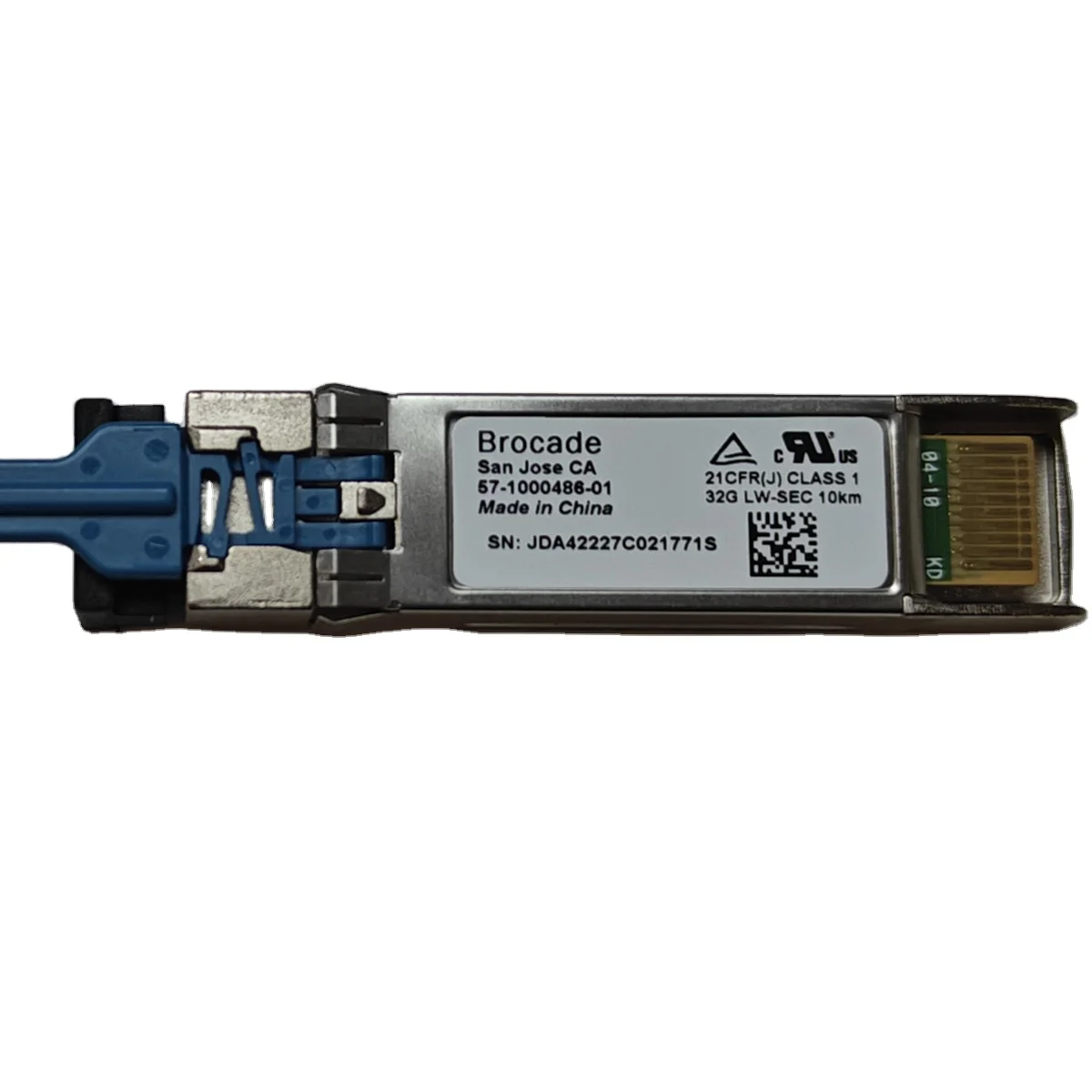 Brocade 32G 10KM SFP+ LWL Module 1-PK 57-1000486-01 XBR-000438 XBR-000439 Fiber Optic Equipment