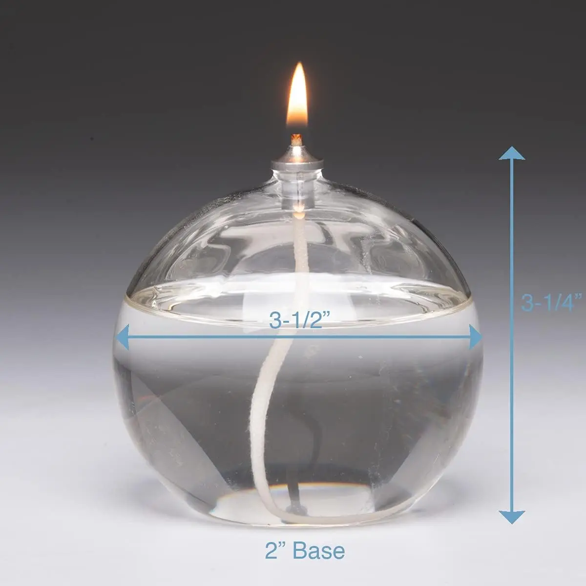 Wholesale creative transparent hand blown decorative glass ball oil lamp