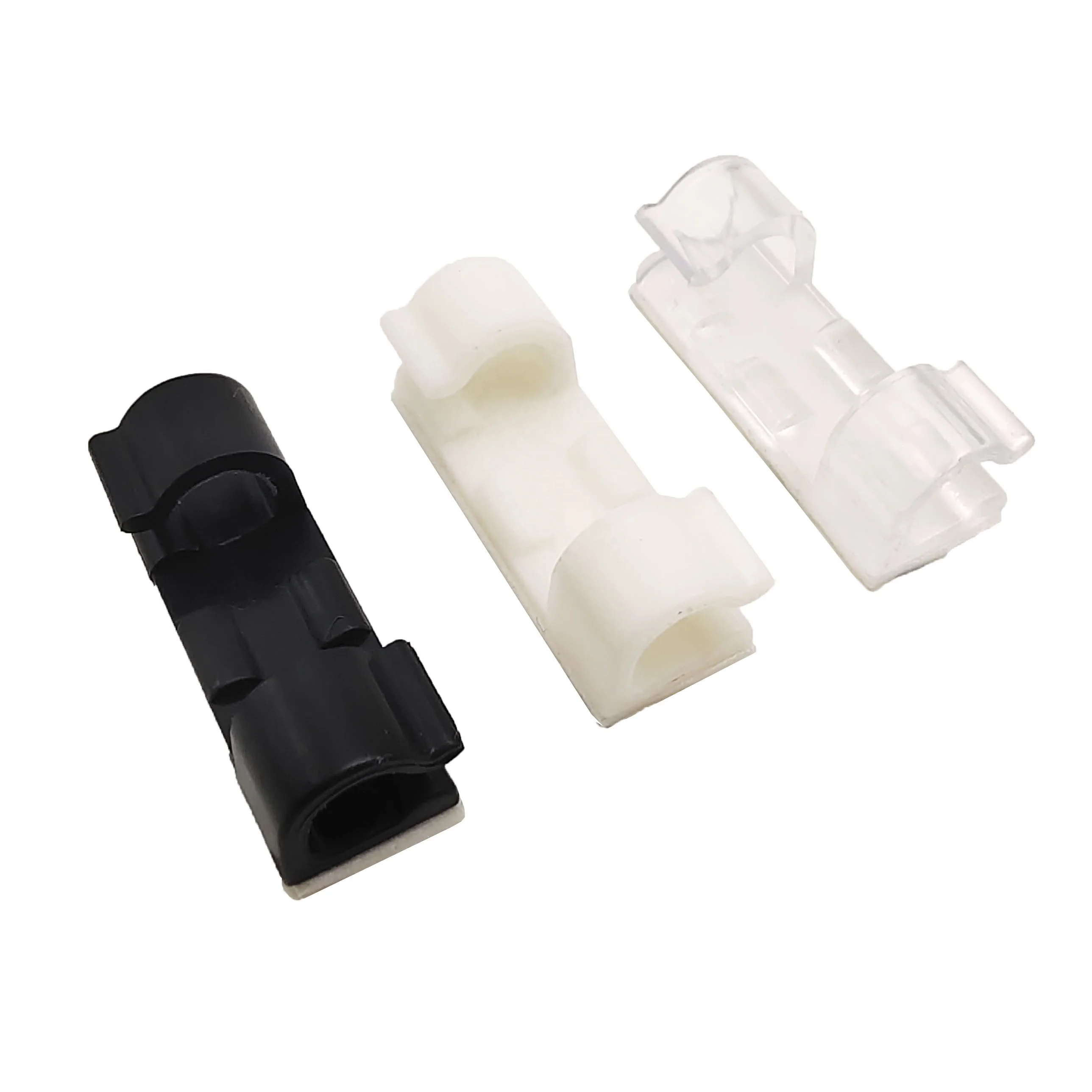 100PCS plastic Transparent Wire Clips 7mm cable wire management self adaptive cable clips