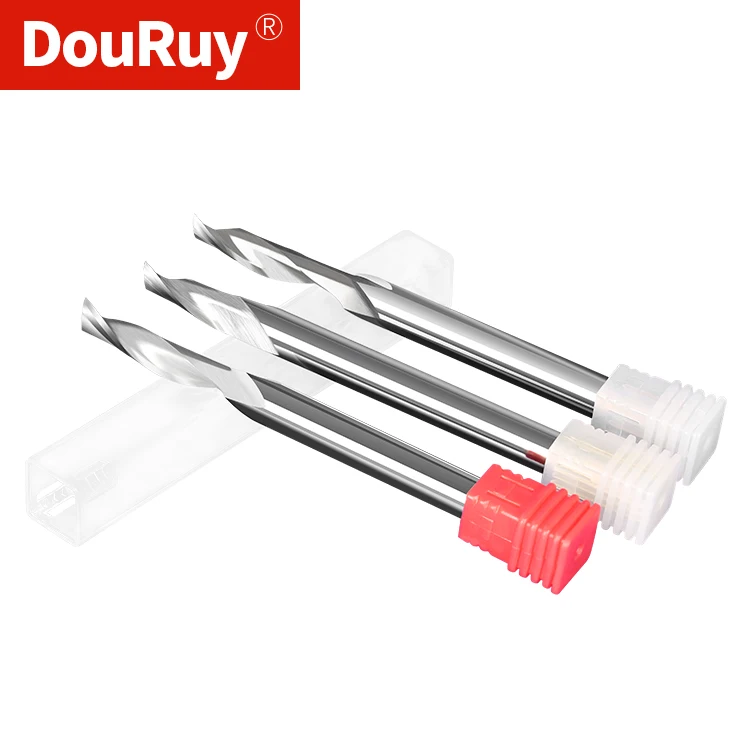 Douruy HSS M2 8mm single flute milling cutter end mill for aluminum alloy window and door