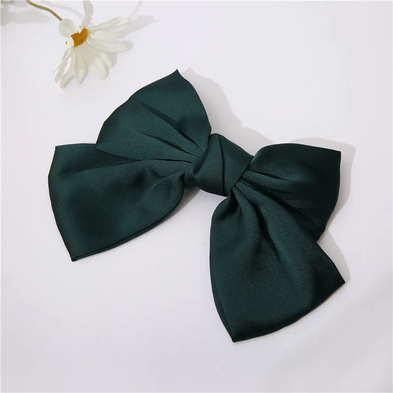 Sweet Polyester Cotton Long Ribbon Bow Hair Clip For Women Girls Elegant Bowknot Hairpins Barrette Hair Accessories Gifts