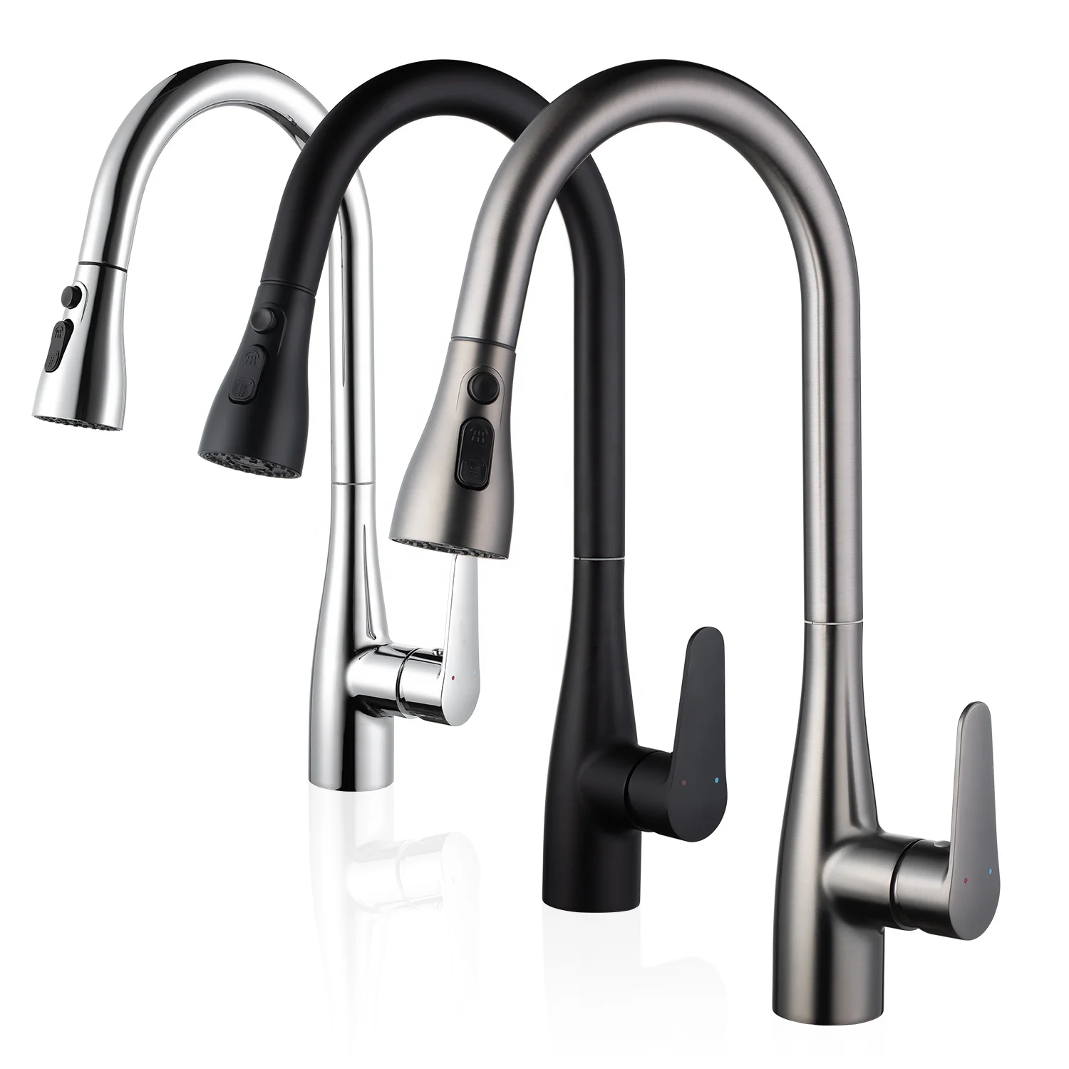 TB-4046 Tengbo Single Handle Pull Down Out Deck Mounted Hot and Cold Kitchen Sink Faucet Mixer Water Tap