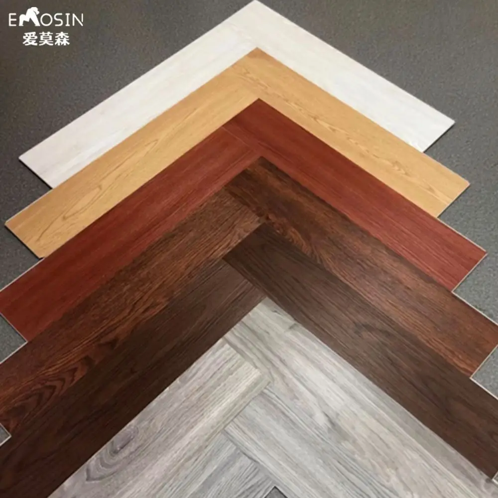 4mm 5mm 8mm vinyl click chevron fishbone parquet spc flooring herringbone