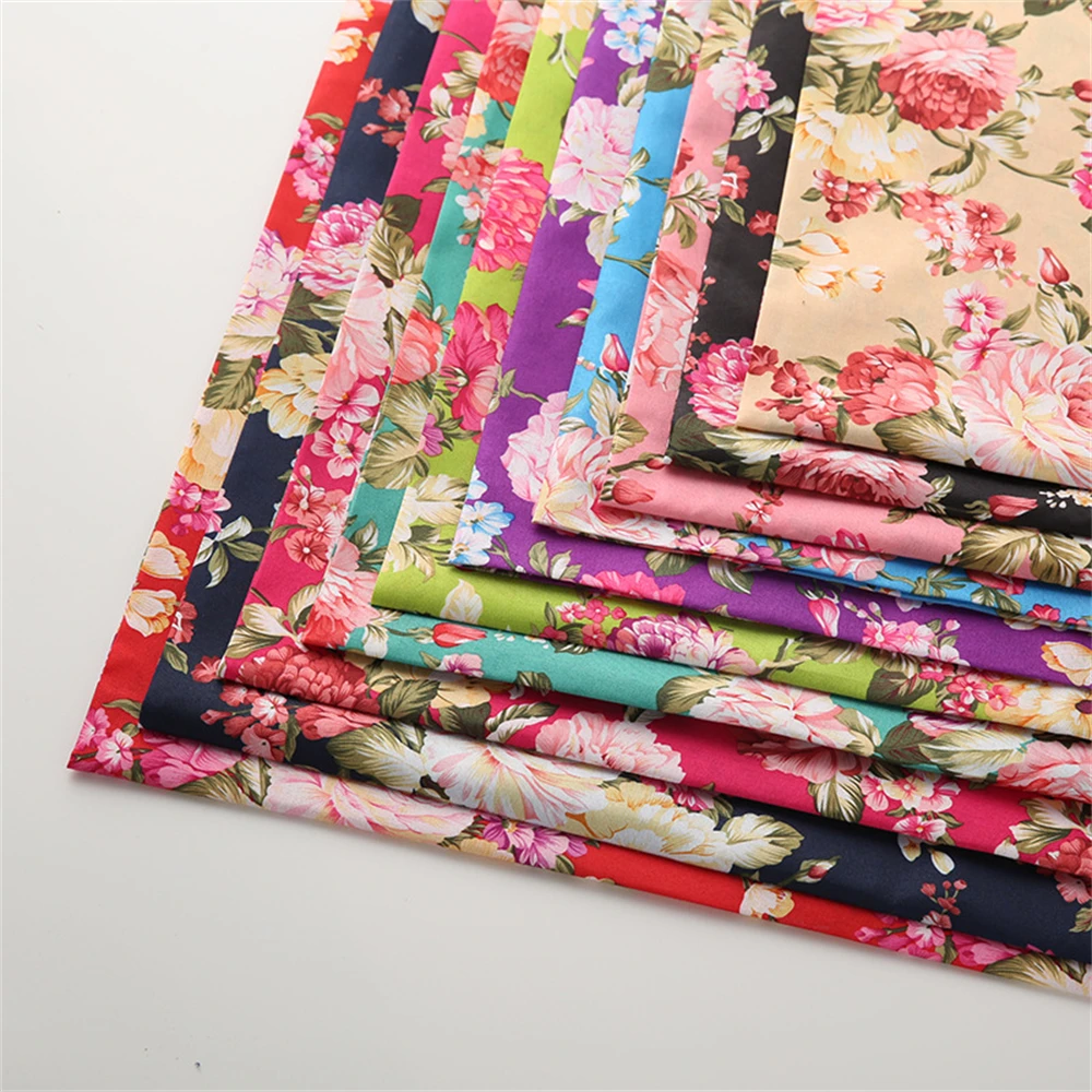 Floral printed home textile printed polyester fiber printed  dyed fabric for garments