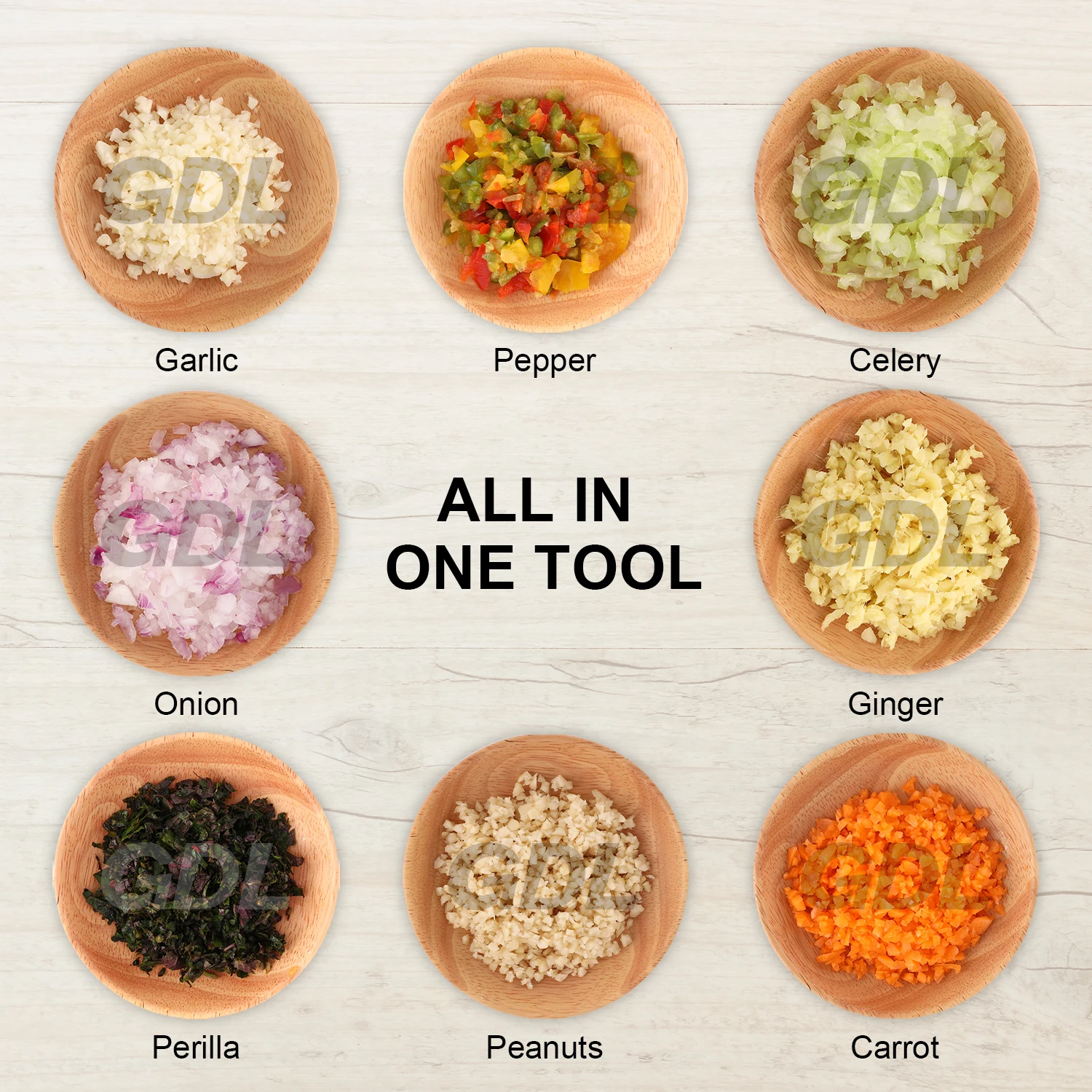 2024 Кухонные гаджеты портативный измельчитель для еды арахисового лука Быстрый ручной