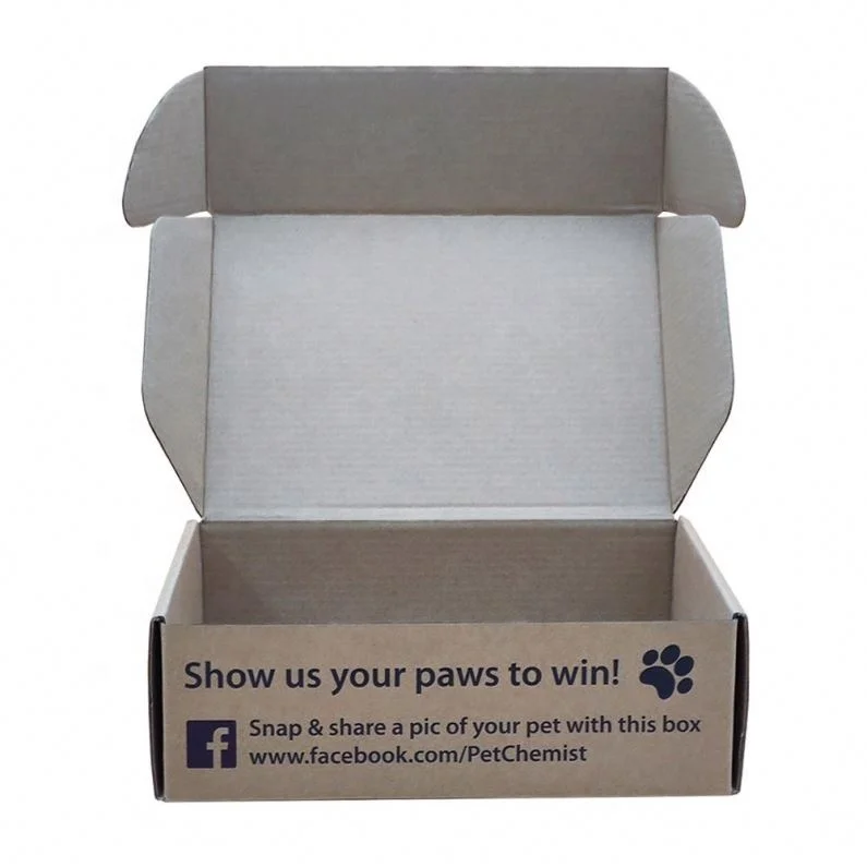 Branded Raw Brown Paper Postage Kraft Paper Eco Friendly Mailing Mailer Shipping Boxes