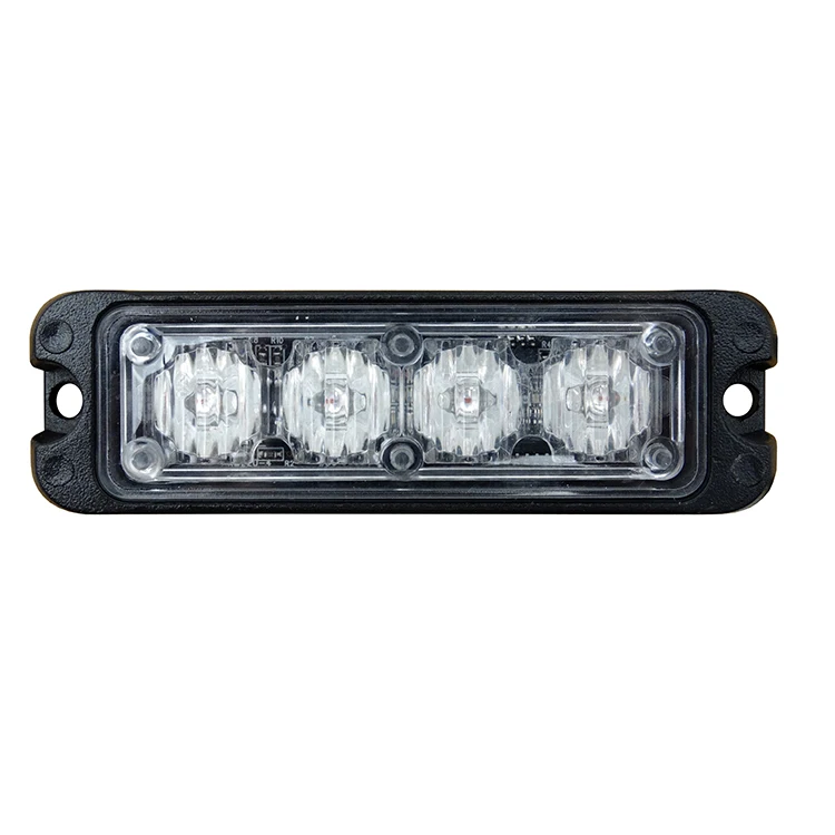 
High quality strobe grille emergency light head 4 LED surface mount warning grill light for car truck tractor 