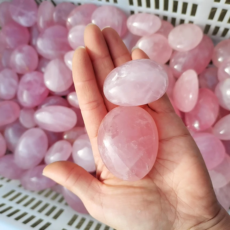 High Quality Natural Rose Quartz Crystal Tumble for sales Rose Quartz Tumbled Stone