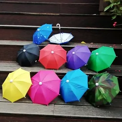 Outdoor bike toy umbrella art deco polyester fabric mobile phone sunblock
