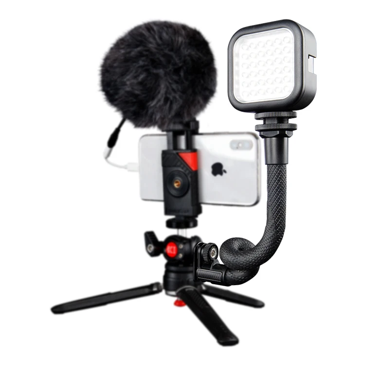 Крепление с холодным башмаком 75 г Вес 360 градусов держатели для мобильных телефонов Длинный Гибкий микрофон гибкий рычаг