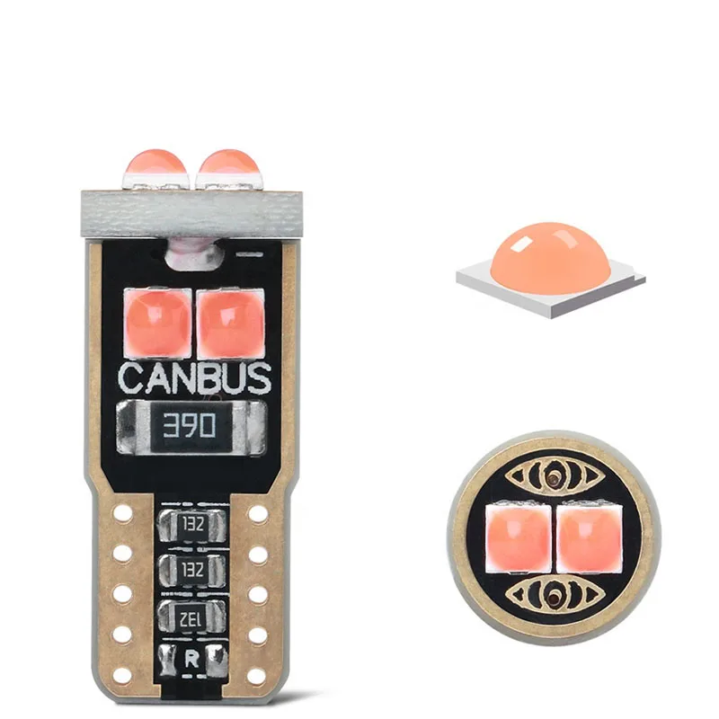 QIDEWIN canbus t10 3030 6smd led lamp 12v w5w 168 192 194 12v bulb waterproof license plate clearance width light