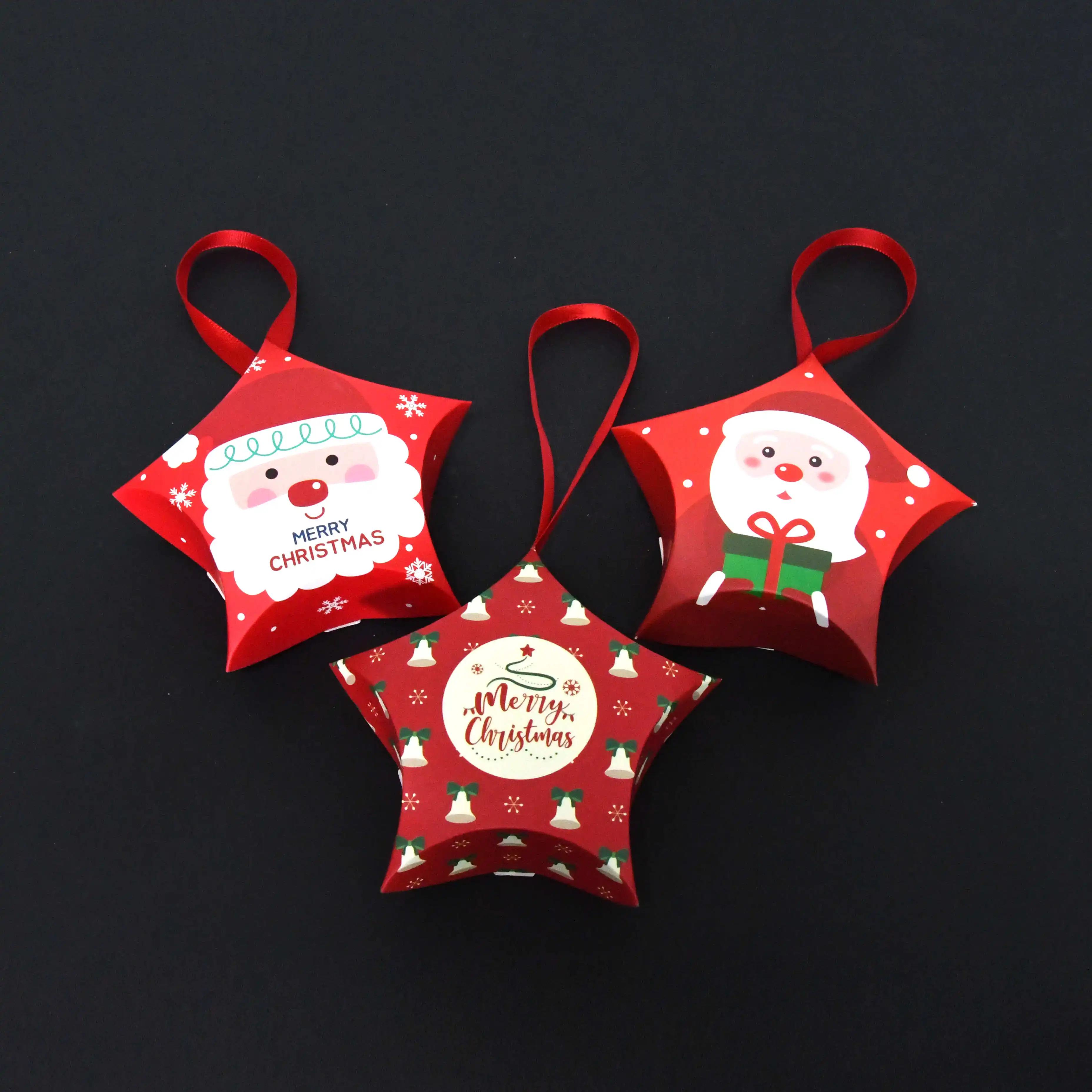 Star Shaped Decorative Tin Christmas Day Round Metal Food Grade Christmas Box Card Storage Rectangular Metal Gift Box Custom Box