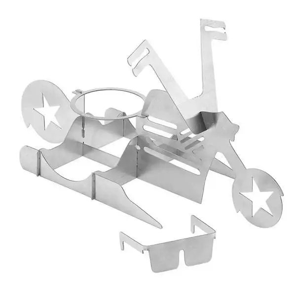 Explosive motorcycle Stainless Steel 201BBQ Grill Turkey Grill Chicken Portable five-pointed Star Hole Head Barbecue Outdoor