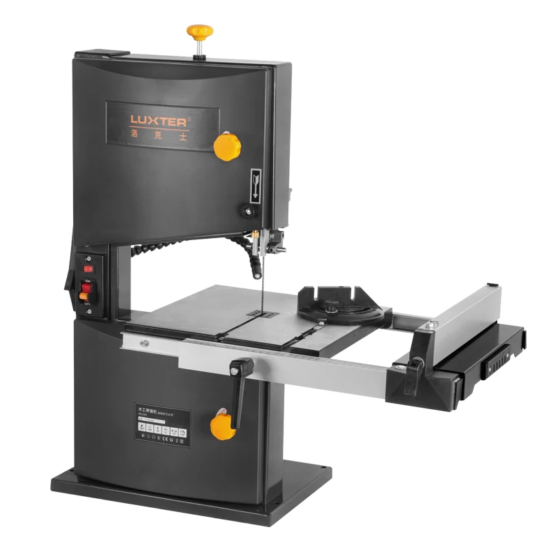 LUXTER 550W 9 inch Bench Industrial Band Saw with Working table Extension Machine log Wood Cutting Sawmill for wood
