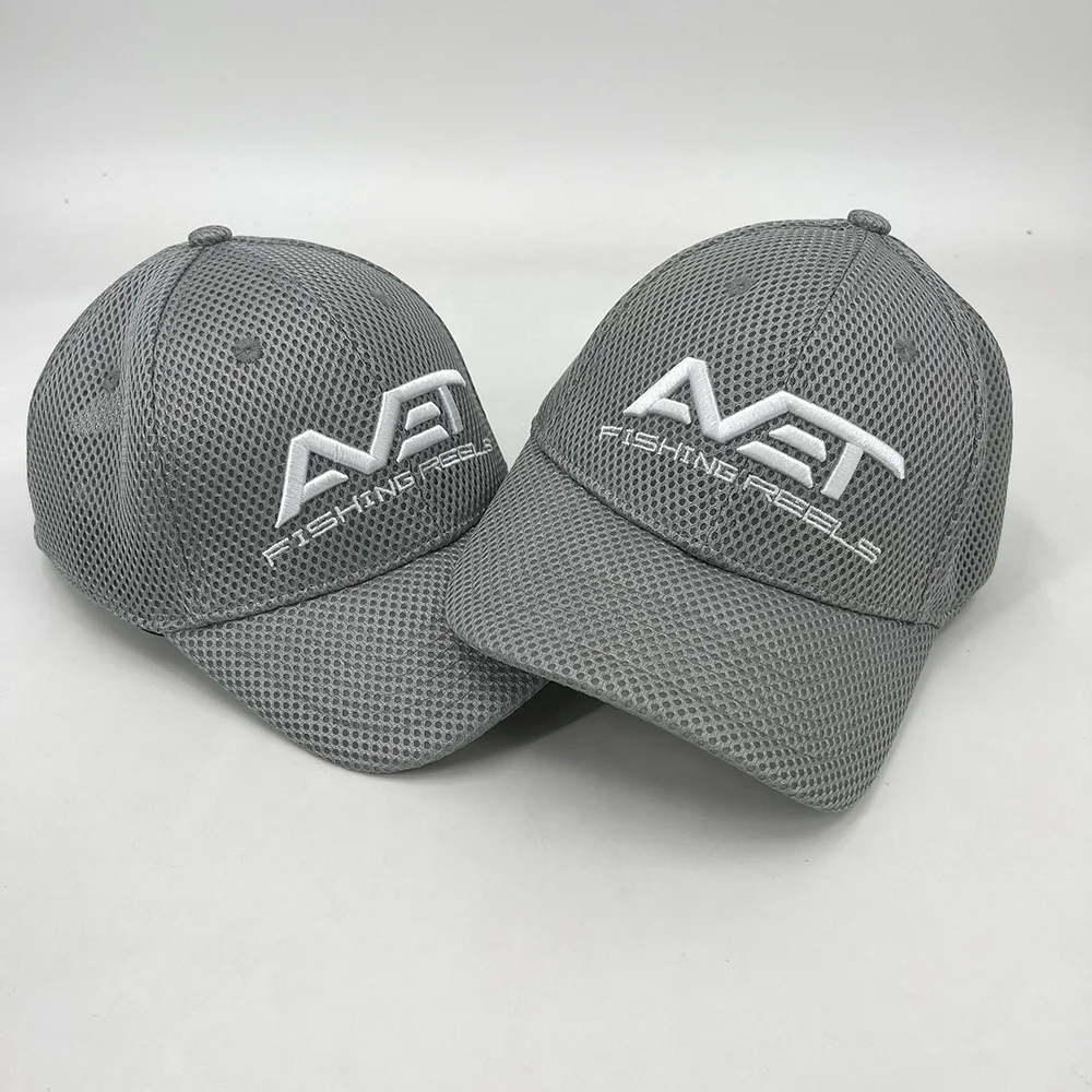 Customized 3D Embroidery Baseball Caps Velcro Mesh hats Adjustable Size Sport  Caps