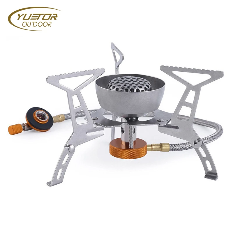 Camping stove gas burner Backpack Gas Stove with Convenient Piezo Ignition