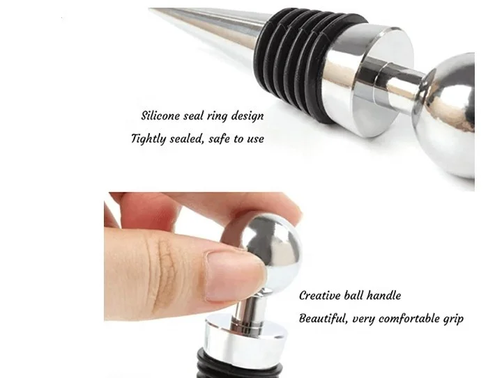 Best Metal Silver Sealer Wine Bottle Champagne Bubbly Stoppers Saver Plug Stainless Steel Gold Preserve Champagne Stopper