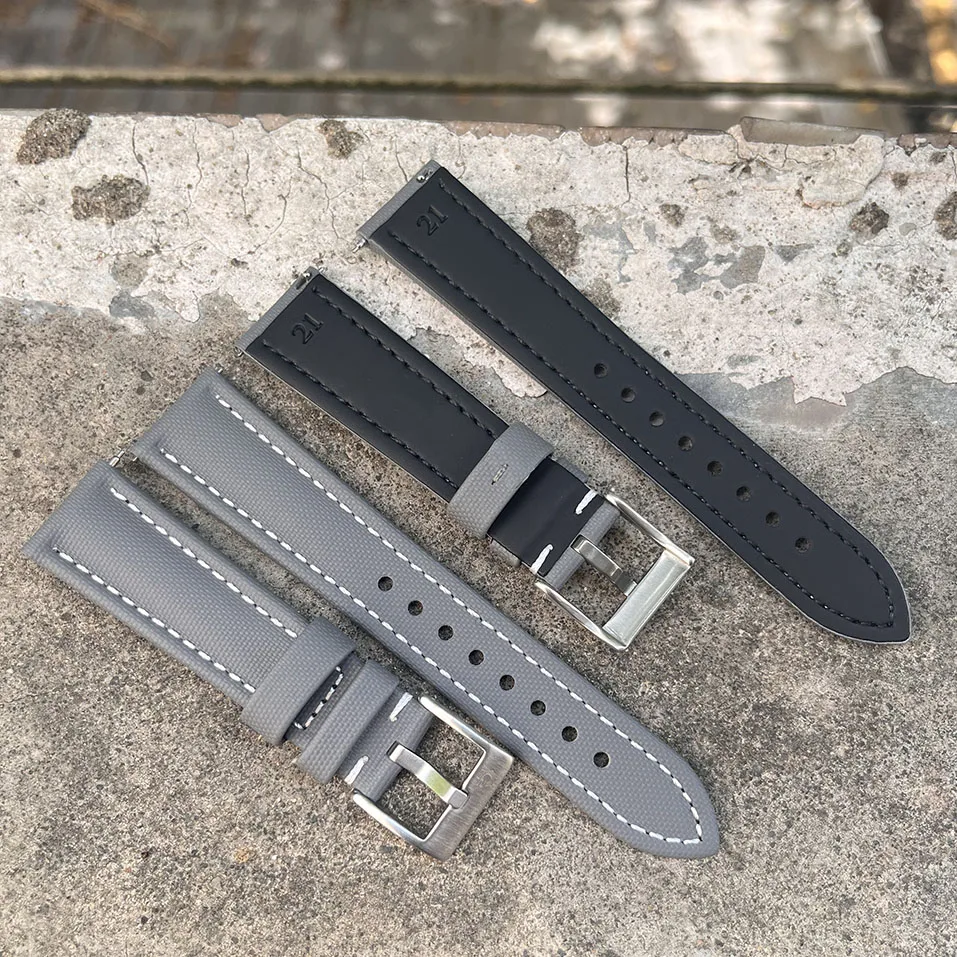 Breathable and Sporty Artem Sailcloth Strap for Watches