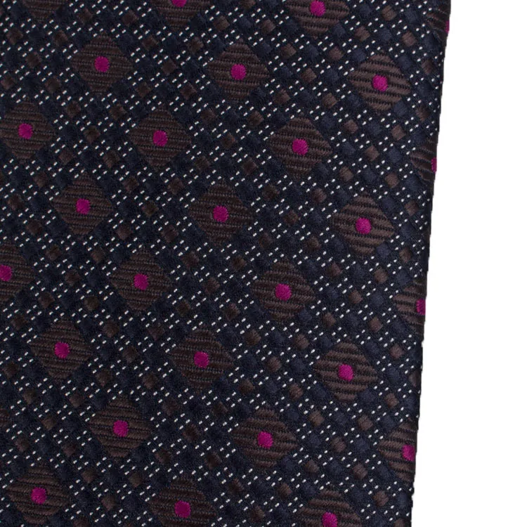 Accessories Microfiber Classic Red Mini Floral Pattern Black Thin Jacquard Polyester Mens Ties