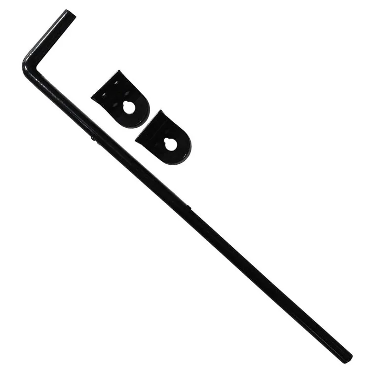 Hot Sale Heavy Duty Drop Rod Black Cane Bolt Drop Rod Gate Hardware Wood Fence Gate Ground Latch Wooden Gates