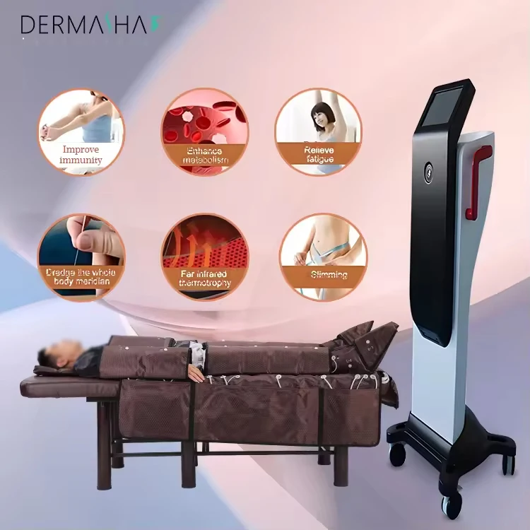 3 in 1 Pressure Therapy Massage Air Pressure Detox Slimming Suit Air Pressure Far Infrared Lymph Drainage Pressotheray